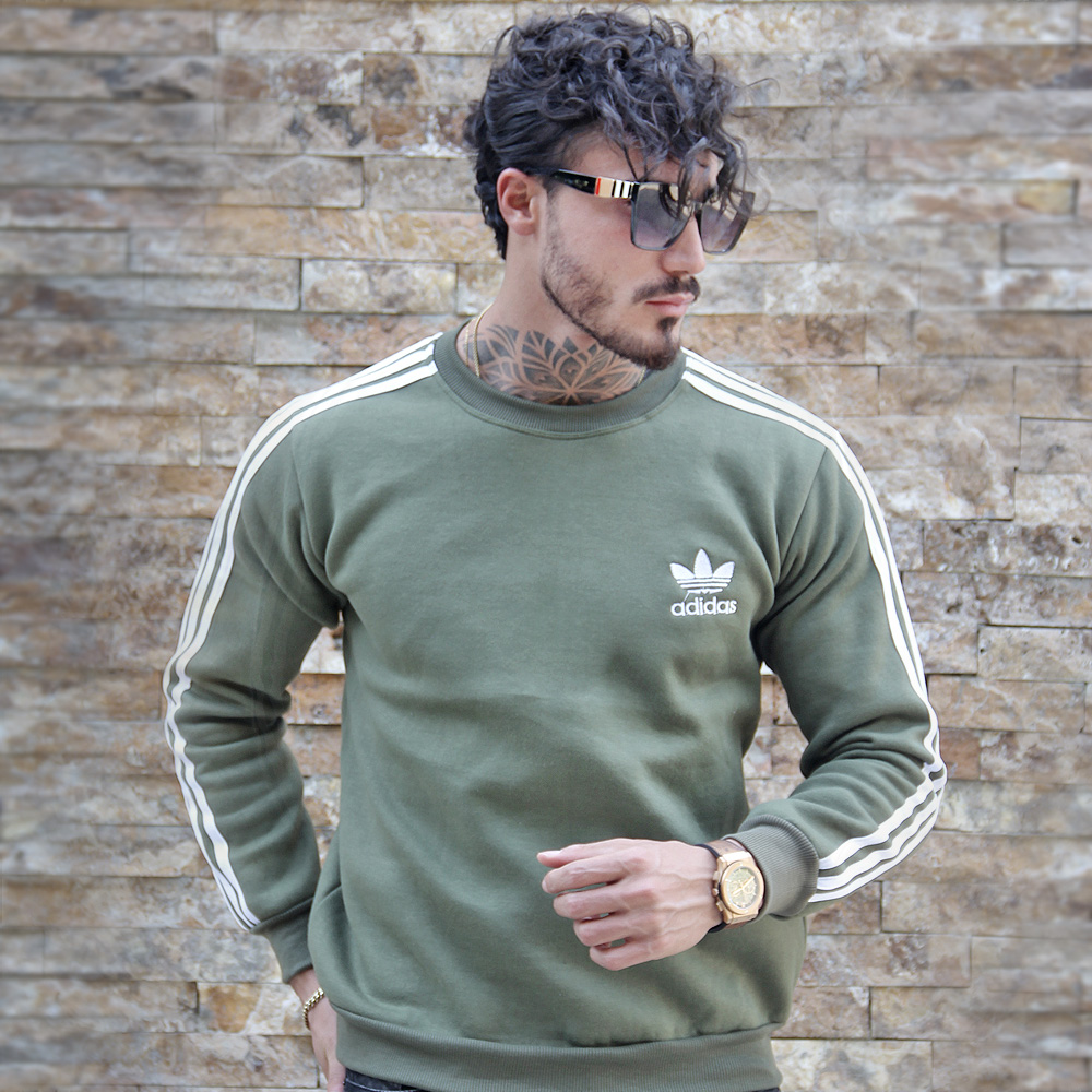 دورس یقه گرد adidas زیتونی